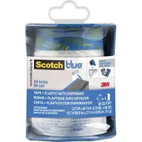3M Bâche Pré Adhésive en Dévidoir Taille M Transparent 27mx600mm