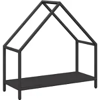 vidaXL Étagère à bois de chauffage Noir 60x25x60 cm Acier laminé à froid