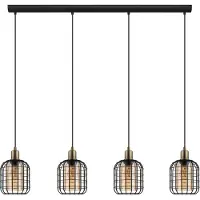 Eglo Lampe suspendue pour salle à manger Chisle avec verre ambré