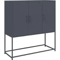 vidaXL Highboard Anthracite 100,5x39x107 cm Acier