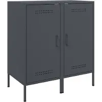 vidaXL Sideboards 2 pcs. Anthracite 36x39x79 cm Acier