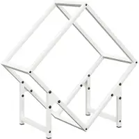 vidaXL Étagère à bois de chauffage Blanc 50x25x50 cm Acier laminé à froid