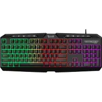 Swissten , Clavier de jeu RGB étanche IPX4 PC USB, Noir