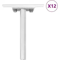 vidaXL Supports d'étagères flottantes 12pcs invisible acier au carbone