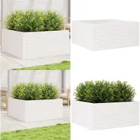 vidaXL Jardinière blanc 100x100x46 cm bois de pin massif