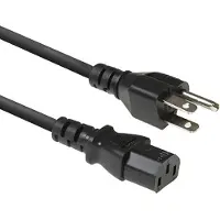 ACT Powercord USA plug - C13 black 1 m