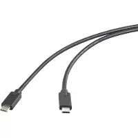 Renkforce USB-C Kabel USB 3.2 Gen2x2 USB-C Stecker, USB-C Stecker 1.00 m Schw (1 m, USB 3.2 Gen 2x2, 240 W)