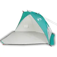 vidaXL Tente de plage vert mer 268x223x125 cm 185T polyester