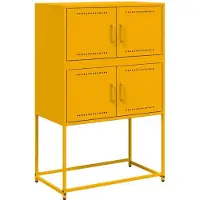 vidaXL Sideboard jaune moutarde 68,5x38,5x107 cm acier
