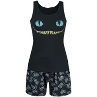 Alice im Wunderland Pyjama Disney de - Le Chat Du Cheshire - Smile - S - 4XL - pour Femme - noir - Taille XL