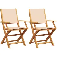 vidaXL 367672, Terrasse, Acacie, Polyester, Beige, 110 kg, 540 mm, 570 mm