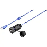 Renkforce Câble USB 2.0 [1x USB 2.0 femelle A - 1x USB 2.0 femelle A] 1.00 m avec capuchon de protection