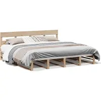 vidaXL Lit en bois massif sans matelas 180x200 pin