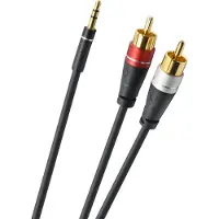 OEHLBACH SL Câble AUDIO 3.5 - 2xRCA 1.0m Noir