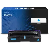 PrintAbout Toner compatible pour Ricoh 406053 (406097) - Cyan