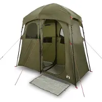 vidaXL Tente de douche 2 personnes vert olive imperméable