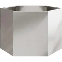 vidaXL Jardinière hexagone 69x60x45 cm acier inoxydable