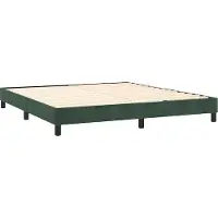 vidaXL Lit boxspring avec matelas vert foncé 160x200 cm velours
