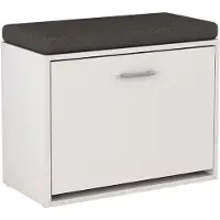 Vicco Banc Pour Chaussures Georg, 60x49.5cm Avec Support, Blanc, Vicco