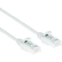ACT Blanc Câble patch slimline de 1 mètre LSZH-U/UTP Cat-6 pour centre de données avec connecteurs RJ45, 1 m, Cat6, U/UTP (UTP), RJ-45, RJ-45, Blanc