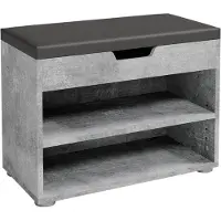 Vicco Banc Pour Chaussures Rolfe, Béton, 60 X 45 Cm