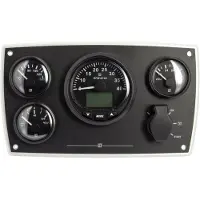 VETUS Aluminium Mpa34 0-4000rpm Engine Panel 24v Argenté 157 x 267 mm