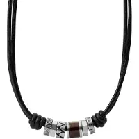 Fossil Chaîne noir / argent