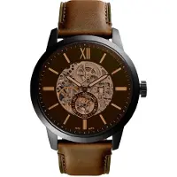 Fossil Montre à affichage analogique 'Townsman' sable / beige foncé / marron / noir