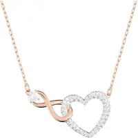 Swarovski Chaîne 'Hyperbola' or rose / argent / transparent