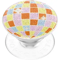 PopSockets Retro Disco PopGrip, Support pour smartphone, Multicolore, Transparent