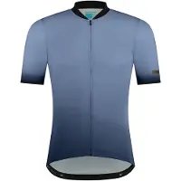 Shimano Maillot à manches courtes EVOLVE Adventure, bleu indigo