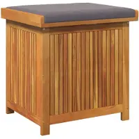 vidaXL Coffre à coussins d'extérieur 60x50x61 cm bois massif acacia