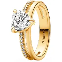 Pandora Doppelband Herz Ring