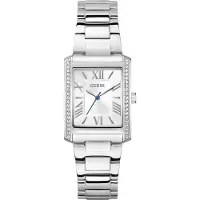 GUESS Montre à affichage analogique 'BONNIE' argent / blanc