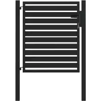 vidaXL Portail de jardin verrouillable noir 100x100 cm aluminium
