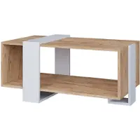 Vicco Table basse Aven Chêne blanc/force de l'or 91.5x52cm, Model 54444