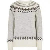 Apricot Pull-over 'Fair Isle Gem' gris / gris foncé