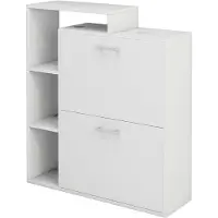 Vicco Meuble À Chaussure Tobias, 80x90cm, Blanc, Blanc, Vicco