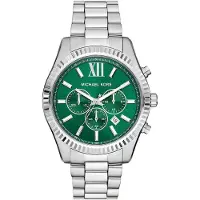 Michael Kors Montre à affichage analogique 'LEXINGTON' sapin / argent