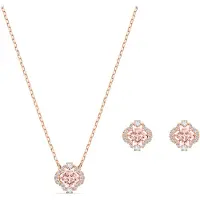 Swarovski Parure de bijoux or rose / transparent