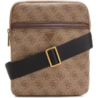 GUESS Sac à bandoulière 'MILANO CROSSBODY FLAT' beige foncé / marron / or