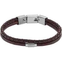 Fossil Bracelet brun foncé / argent