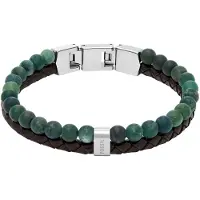 Fossil Armband JEWELRY, (21.50 cm, Acier inoxydable, Cuir)