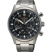 Seiko SSB447P1 Montre Homme Chronographe Acier/Noir