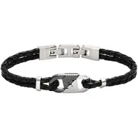 Emporio Armani Armband, (20.80 cm, Acier inoxydable, Cuir)