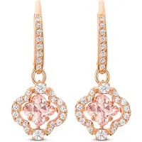 Swarovski Boucles d'oreilles or rose / transparent