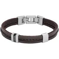 Fossil Bracelet chocolat / argent
