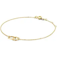 Jackie Gold Bracelet Double Trouble Circles en or jaune 14 carats
