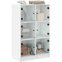 vidaXL Highboard avec portes blanc 68x37x109 cm Bois composite
