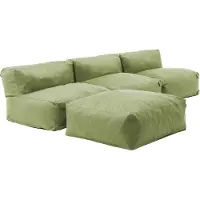 Oviala Canapé de jardin modulable 4 places vert cactus - Mixi